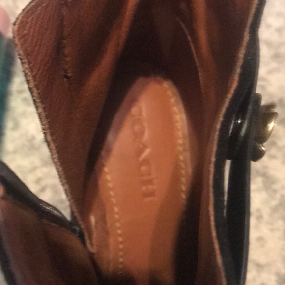 Black peephole Coach booties with zip up sides. - Picture 6 of 6